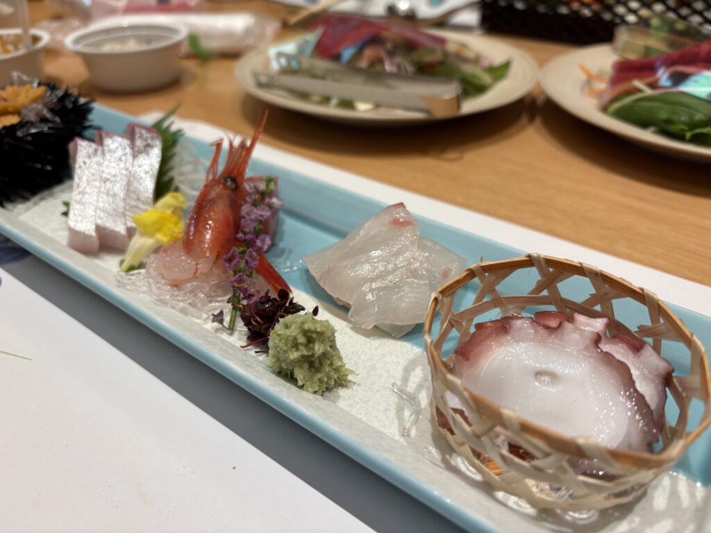 森の栖リゾート&スパの夕食(お刺身)