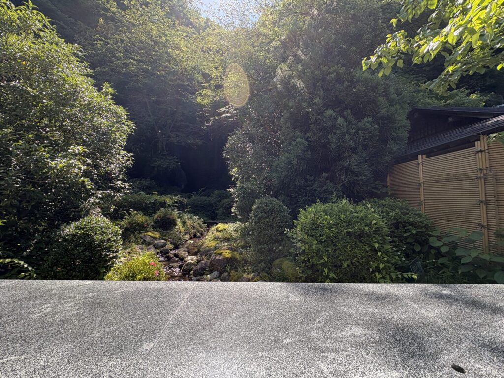 滝見台から滝を見る